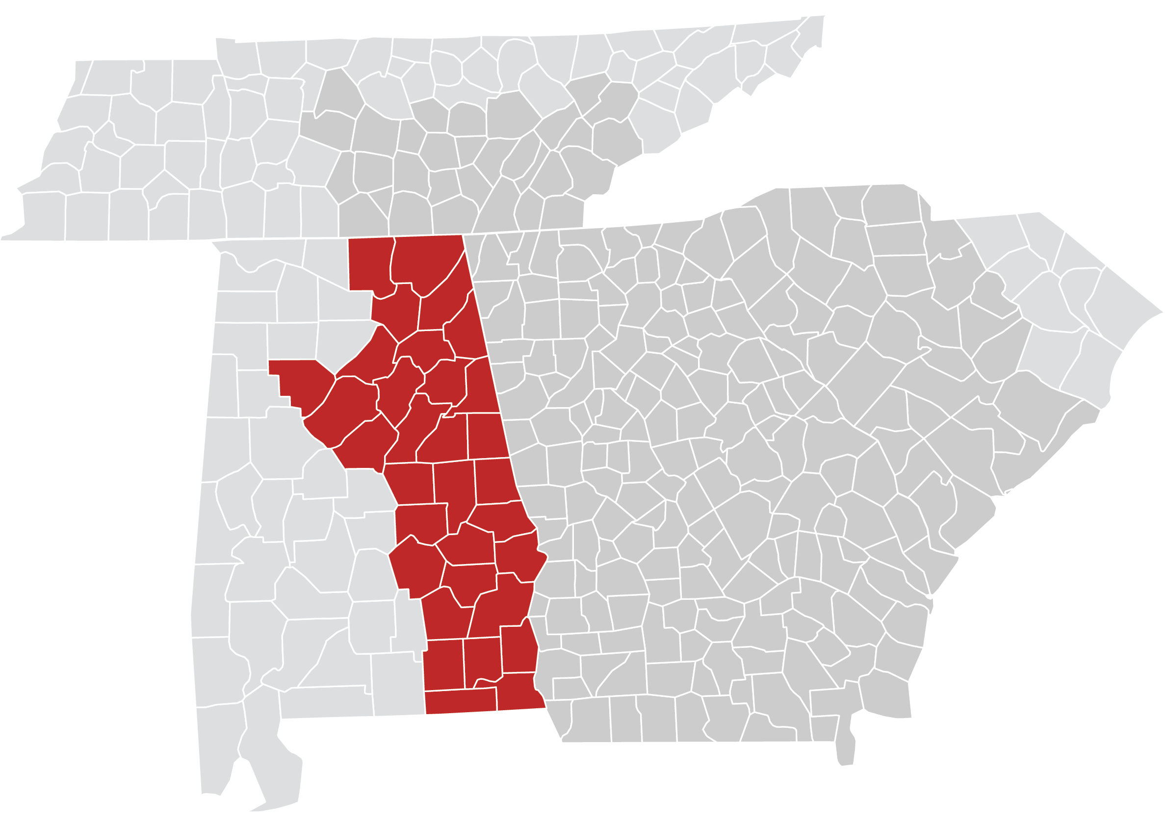 Our Service Area - Alabama The counties we service in Alabama.
