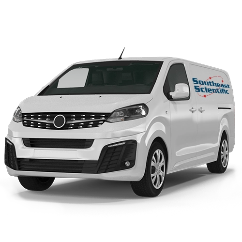 Request Service white truck with Southeast Scientific logo